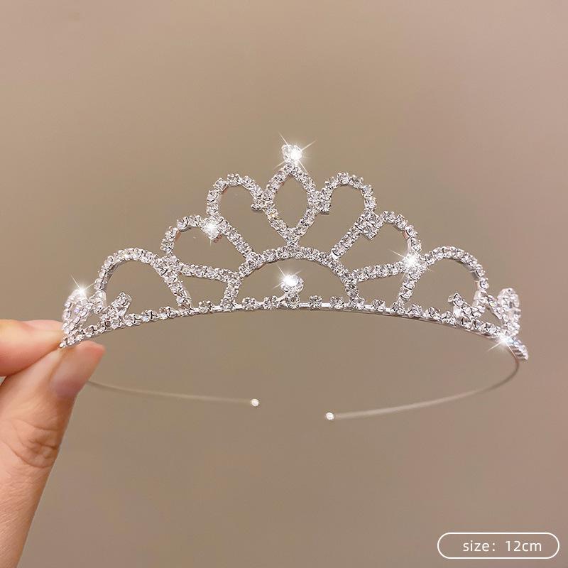 Birthday Rhinestone Crown Headband Princess Tiara Bride Wedding Crown Adult Headband Diamond Children