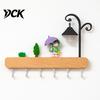 Sturdy Entryway Key Rack Holder with 6 Hooks, Solid Wood Organizer Rack, Wall Mounted Space Saving Hook for Keys Pet Leashes And Hats Decorative Hooks