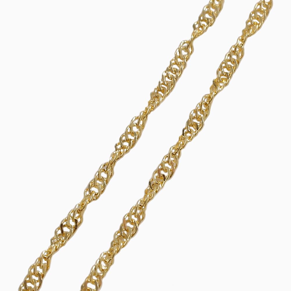 Ожерелье Walk Pure Gold K24 Sparkling Screw 42 см из чистого золота [Ювелирные изделия Shinsaibashi] 1,3 г