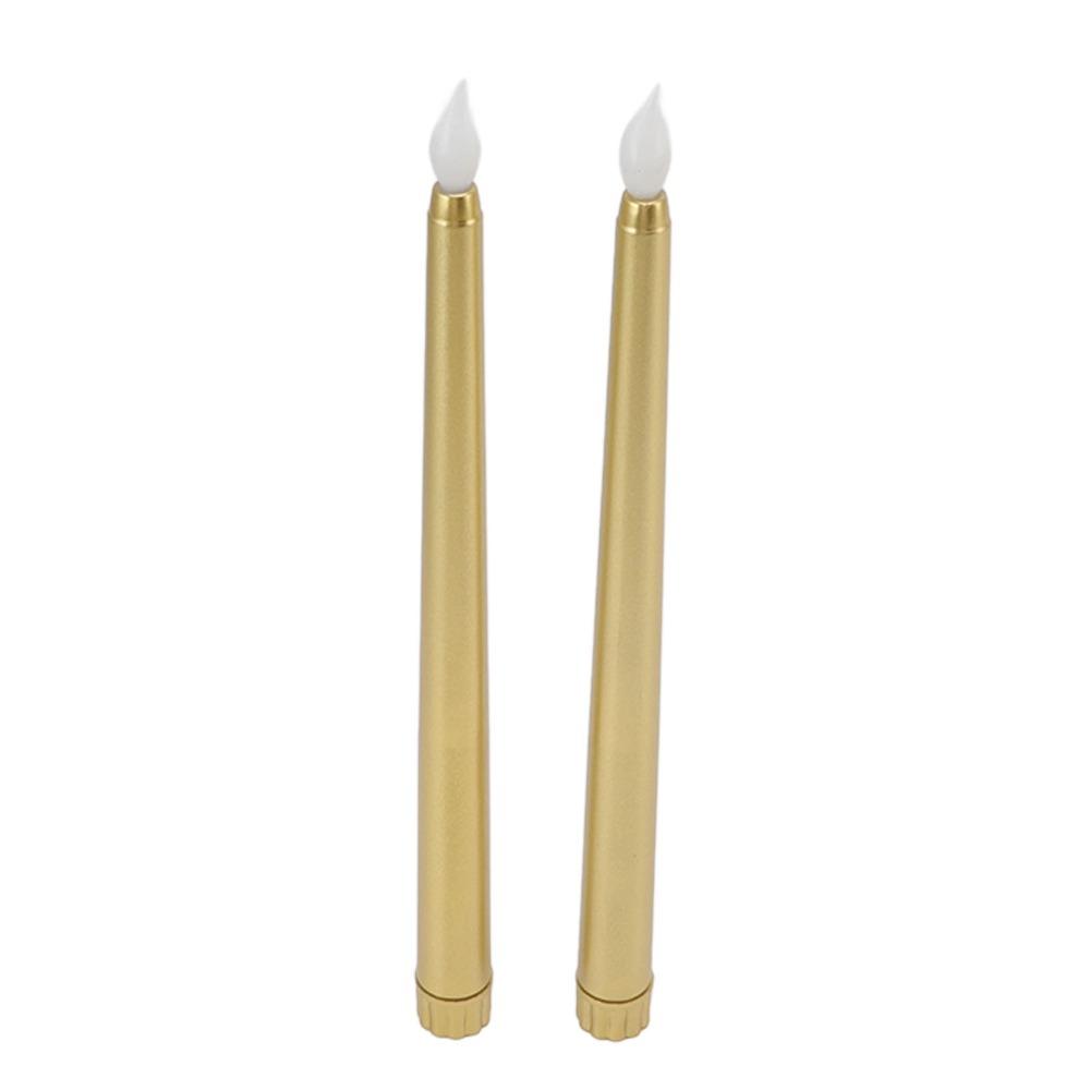 4 Pcs Battery Powered LED Taper Candles Flameless Candle Lights Church Celebration