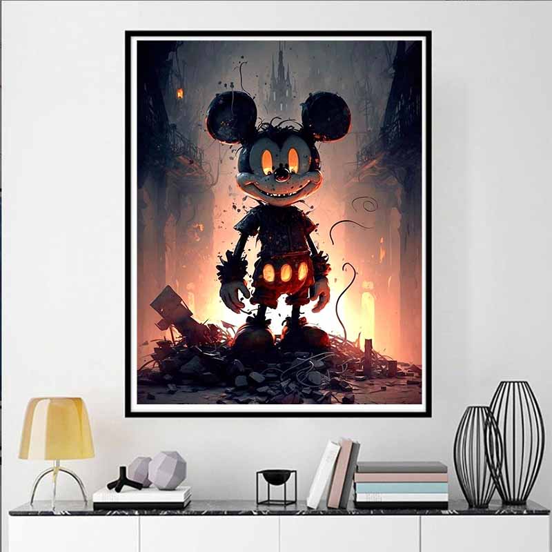 Disney Алмазная живопись Темный готический Микки Маус Иллюстрация DIY Набор для взрослых Искусство и ремесла Декор дома и Подарок