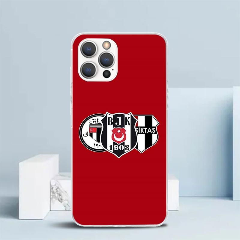 B-Besiktas B-BJK Мягкий Чехол для iPhone 16 17 Air 15 14 Pro Max 16E Чехол для Телефона 13 Mini 12 11 7 SE 8 Чехлы с Рисунком Fit 16 17