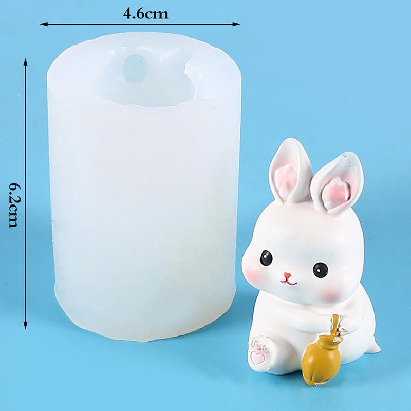 Милый кролик силиконовая форма Diy помадка для выпечки маленький белый кролик мусс форма для торта