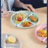 1PCS Divided Plate 8.6-inch 3 Compartment Plate Eco-friendly Material Reusable For Portion Control Weight Loss Healthy Eating