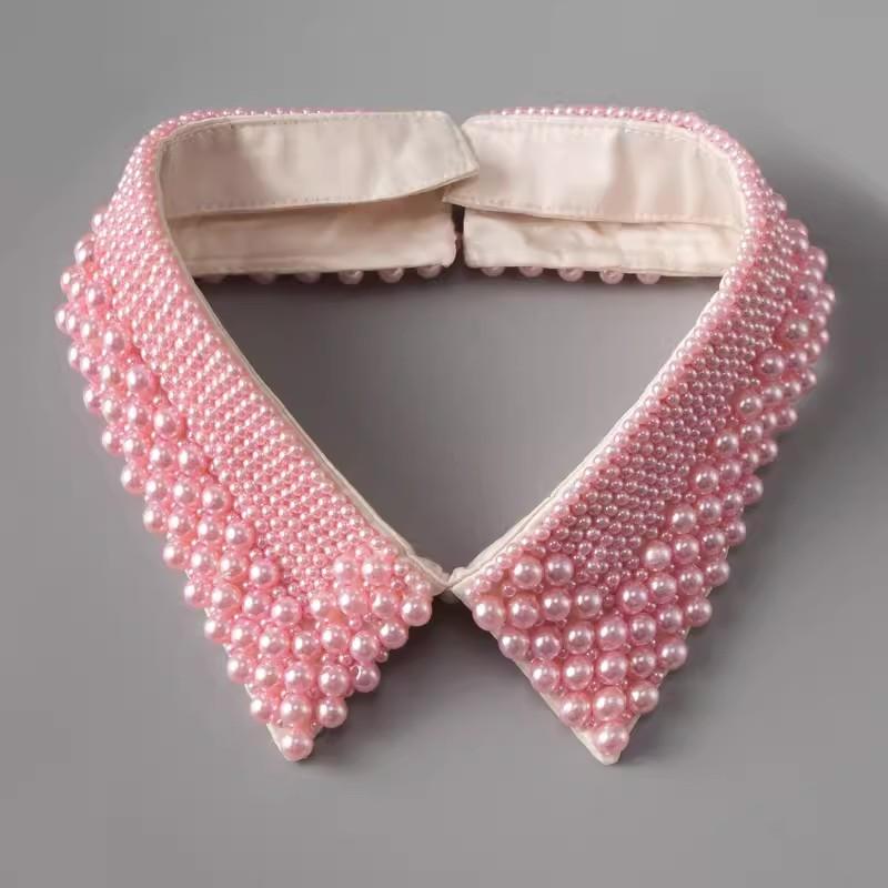 Pearl Women Shirt False Collars Crystal Removable Collar Women Necklace Fake Collar Detachable Diamond Clothing Accessories
