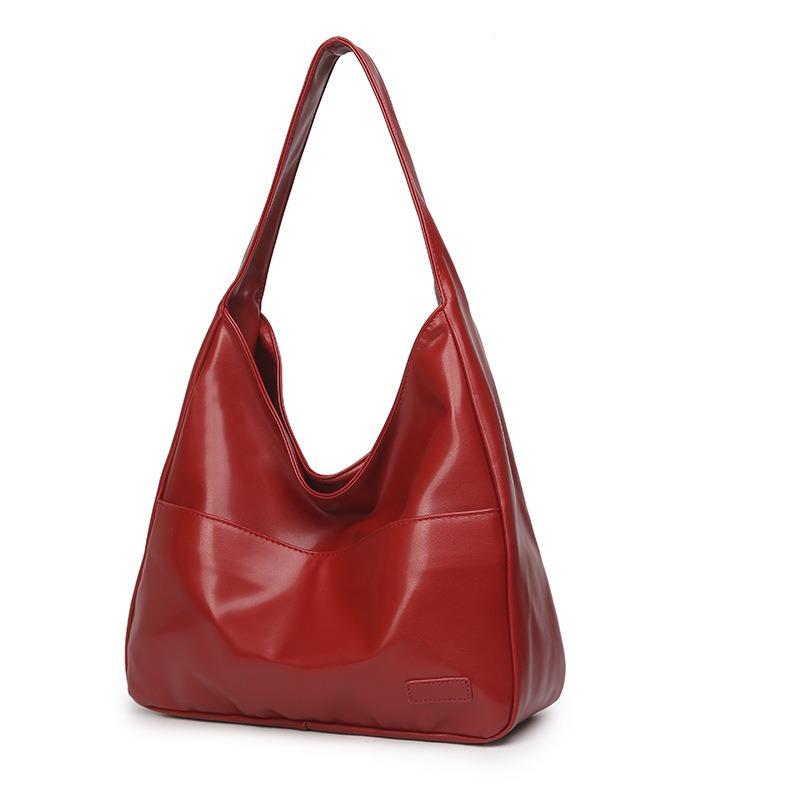 Soft Leather PU Tote Bag Large Capacity Bag Women's Work Commuting Can Put Tablet Women's Bag Korean Version Simple Shoulder Bag