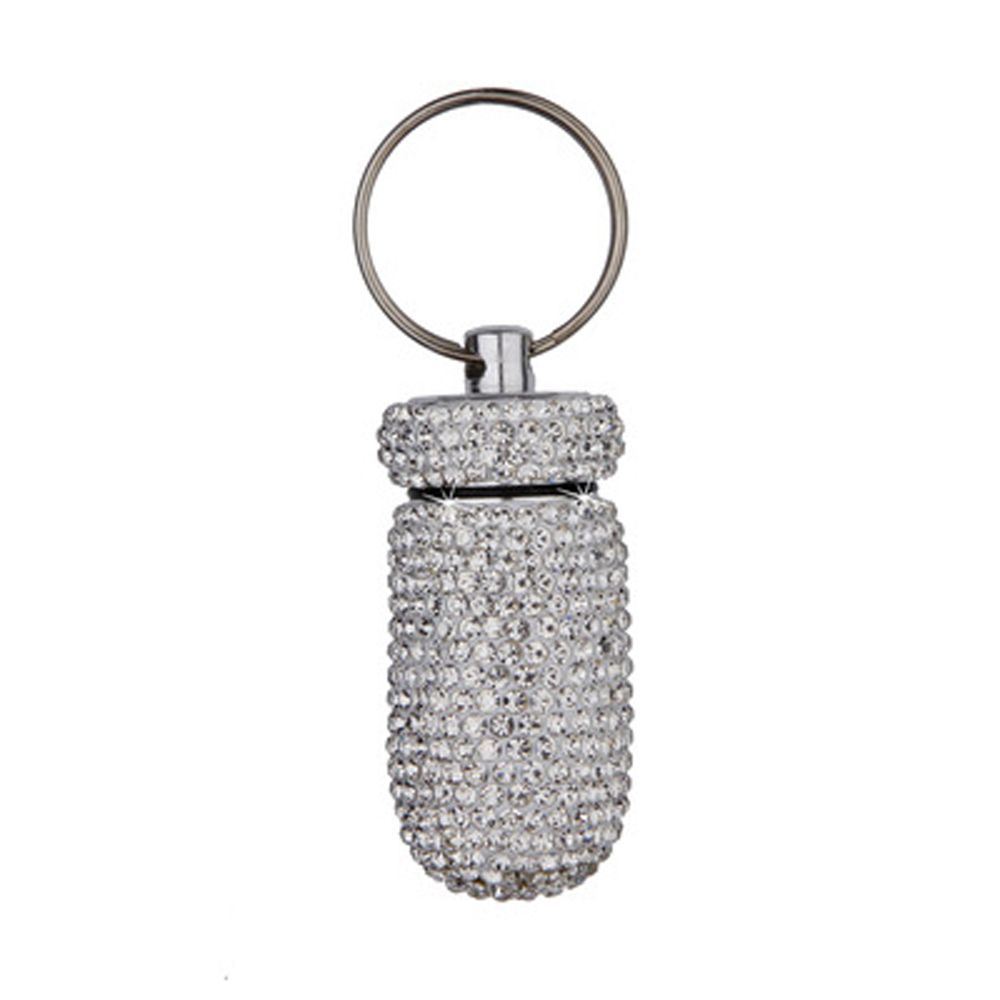 Водонепроницаемый контейнер для хранения гранул, блестящий флакон с лекарствами, брелок для ключей, капсулы, органайзер, дорожный футляр для таблеток