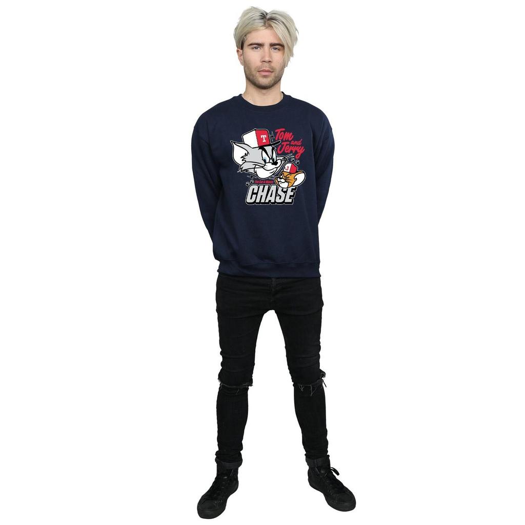 Tom and Jerry Mens Cat & Mouse Chase Sweatshirt