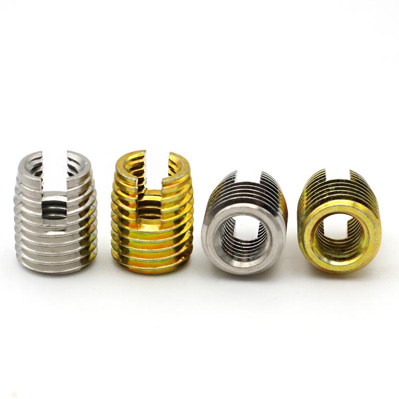 2-10pcs M2 M2.5 M3 M4 M5 M6 M8 - M16 Stainless Steel/Galvanized Self-Tapping Threaded Insert with Slot Embedded Thread Protector