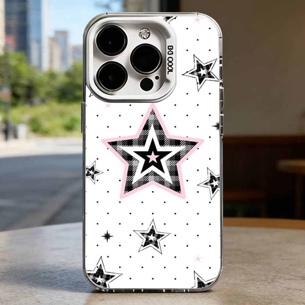 Fragola Stars Case for iPhone 16 15 14 13 12 11 Pro Max Plus Air 16E X XR XS Max Hard Shockproof Bumper Cover