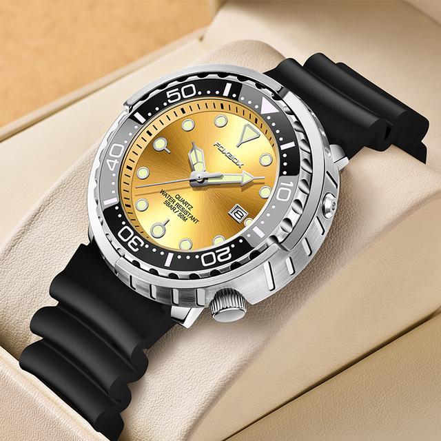 LIGE Модные мужские часы 50M Водонепроницаемые светящиеся спортивные наручные часы Кварцевые часы с вращающимся безелем и автоматической датой
