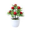 Plastic Simulated Lemon Peach Strawberry Fruit Tree Artificial Potted