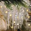 12/24/60 шт. 13 см Рождественское моделирование льда Рождественская елка Подвесное украшение Искусственная сосулька Зимняя вечеринка Рождество Новый год Украшение для дома