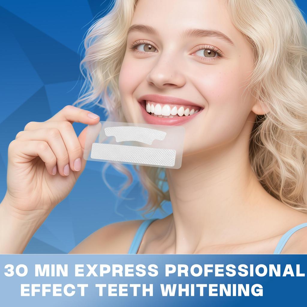 3D Whitening Strips For Sensitive Teeth, Enamel Safe& Gentle Formula, Reduces Sensitivity While Whitening,Hydrogen Peroxide Composition-7/14/21Pairs