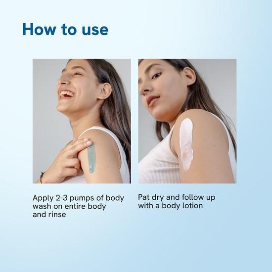 Набор для уменьшения акне на теле Be Bodywise с 1% салициловой кислотой для мытья тела и 10% ниацинамидом для увлажнения лица | Предотвращает акне на теле, отшелушивает | 450 мл