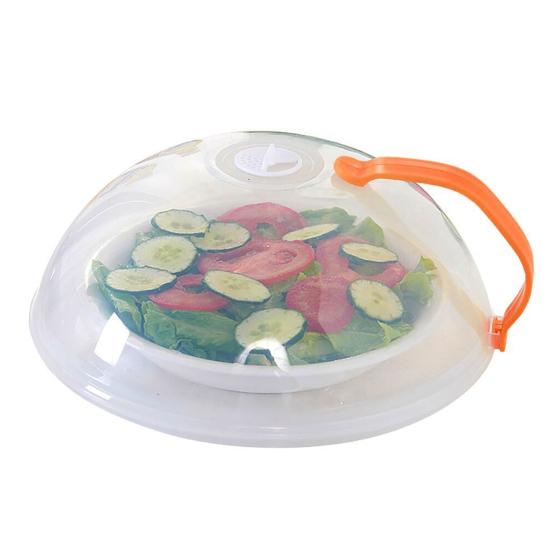 Защитная крышка от брызг для микроволновой печи, 10,24 дюйма, прозрачная крышка для микроволновки с ручкой, подходит для стандартных обеденных тарелок и мисок, без BPA, можно мыть в посудомоечной машине