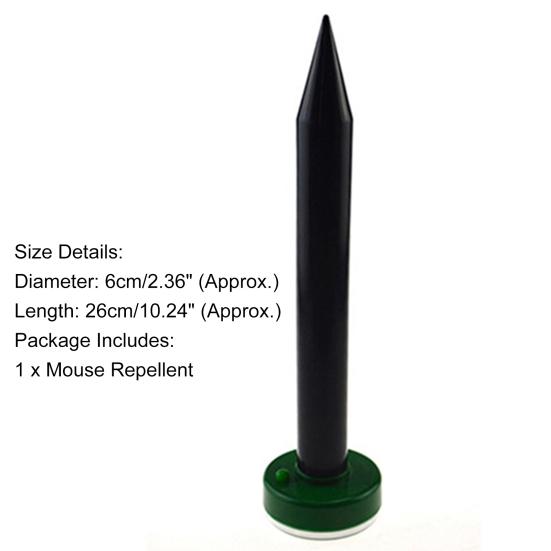Ultrasonic Mouse Repellent Solar Power Electronic Infrared Induction Mole Repellent for Garden