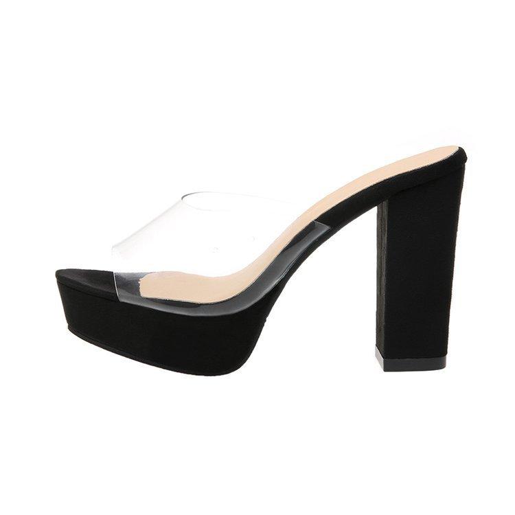 Мода 2024 года, кристально чистая обувь, женские босоножки на высоком каблуке, женские прозрачные сексуальные свадебные пляжные тапочки Zapatillas Mujer Casa