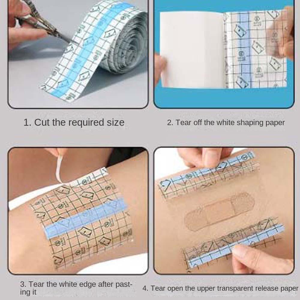 1 шт. Водонепроницаемая повязка из ПУ-мембраны – Прозрачный пластырь для ран для плавания, купания и душа