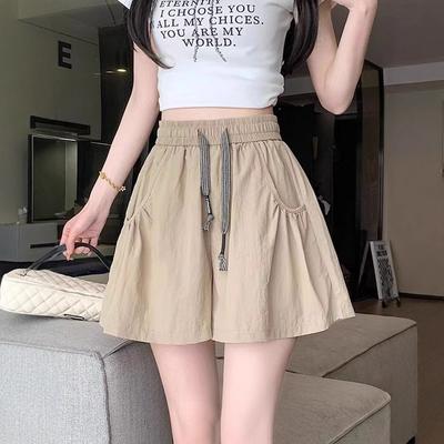 Быстросохнущие широкие брюки юбка шорты детская летняя тонкая юбка большого размера