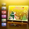 Acrylic Dry Wipe Board With Light, 6-color Neon Light Memo, LED Illuminated Message Board With Bracket,1.1ml