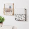 Wall Mounted Book Newspaper Storage Rack Metal Magazine Holder Tabletop Display Stand  for Home