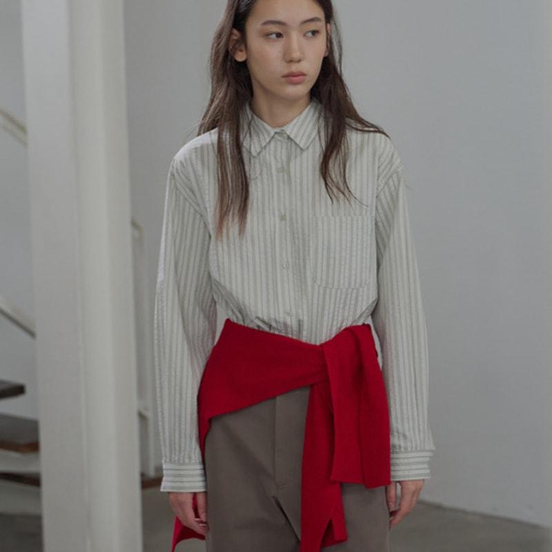 But’ton Wool Layered Shawl Muffler (4 colors)