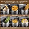 Deep Fryer Pot, 304 Stainless Steel Fryer with Basket for Golden, Restaurant-