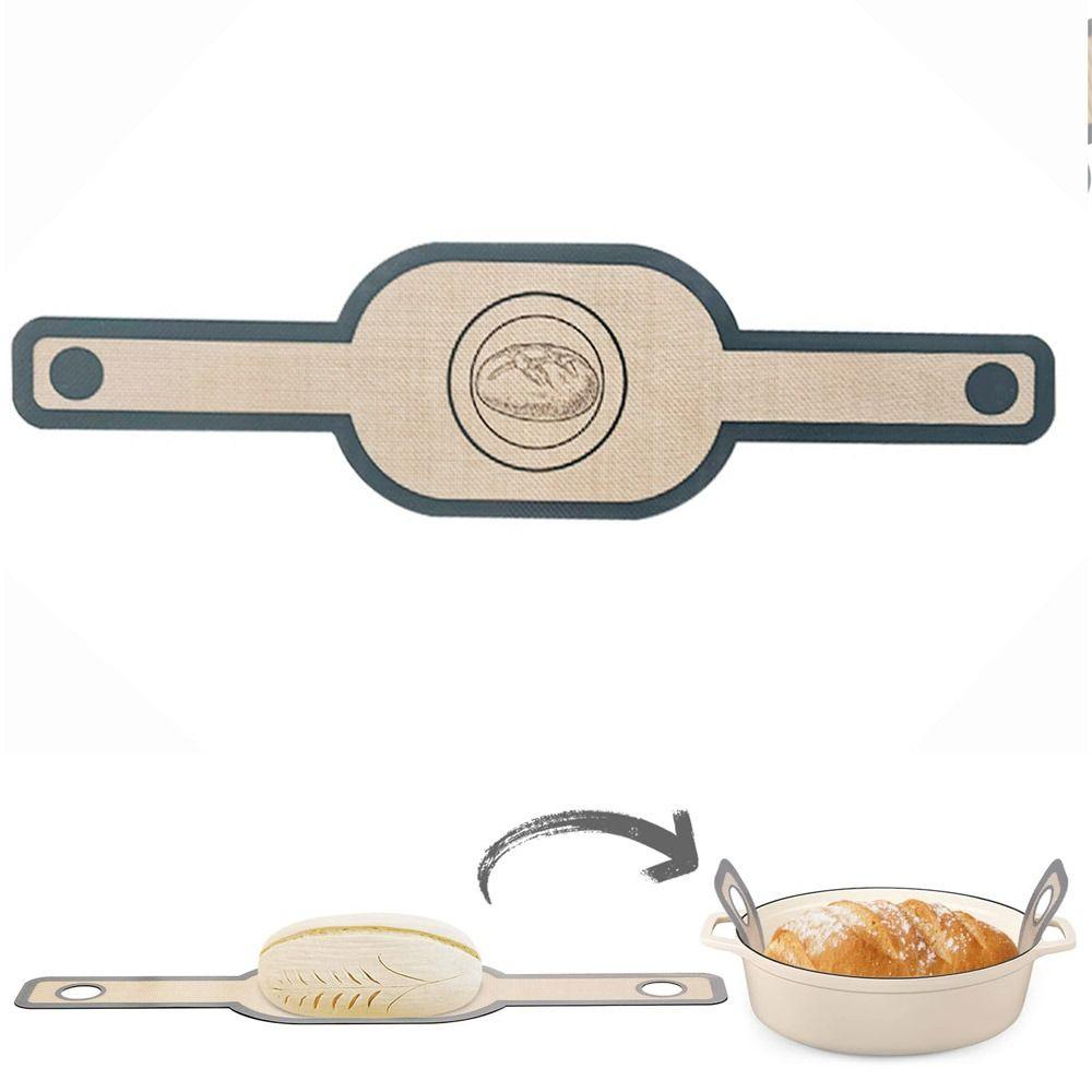 Антипригарный силиконовый коврик для выпечки Длинные ручки Хлебная стропа Многоразовая подкладка для духовки Кондитерская Кухонная выпечка