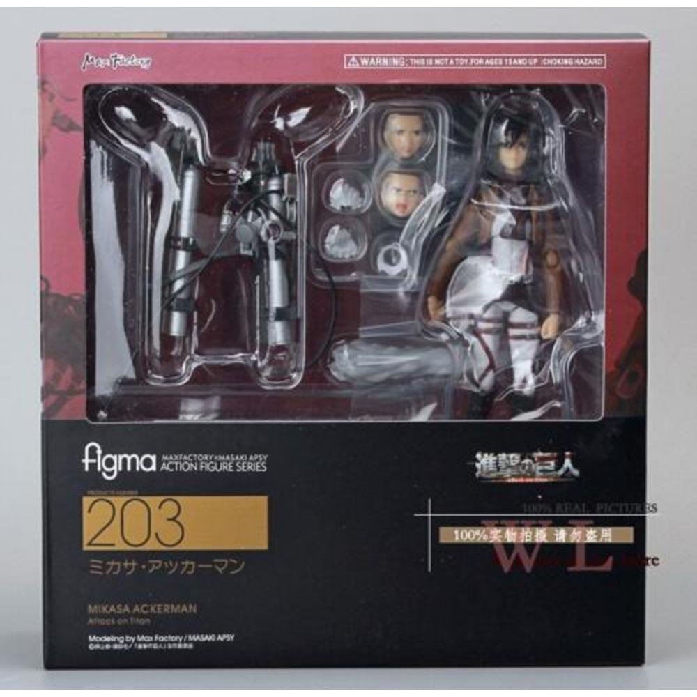 Figma 3 Style Атака титанов Аниме Shingeki no Kyojin Разведкорпус Леви В коробке ПВХ Фигурка Действия Модель Игрушка Подарок