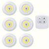 6pcs/3pcs Smart Wireless LED Under-Cabinet Lights COB Night Light With Remote Control - Perfect For Wardrobe, Kitchen & More