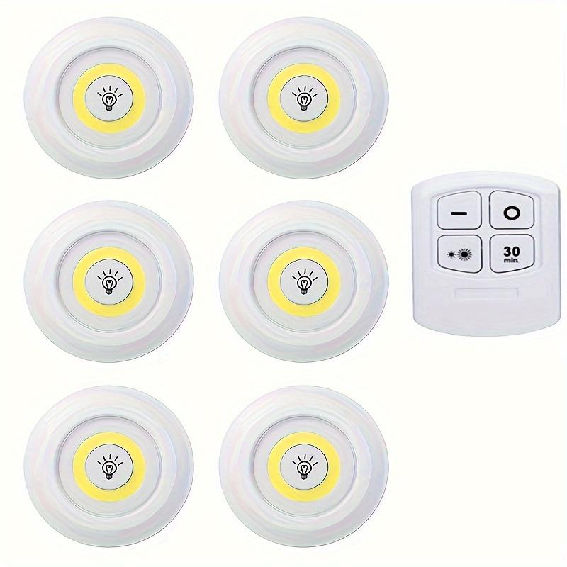 6pcs/3pcs Smart Wireless LED Under-Cabinet Lights COB Night Light With Remote Control - Perfect For Wardrobe, Kitchen & More