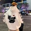 Аниме Токийский гуль Худи Кен Канеки С графическим принтом Свитшоты Мужские Повседневные Хип-хоп Уличная одежда Для пары Оверсайз Y2k Пуловеры Свободная Худи