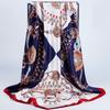 90 *90cm Square Silk Scarf Women Shawls Neckerchief Designer Print Chiffon Hijab Scarf Foulard Lady Neck Scarves Soft Big Bandana