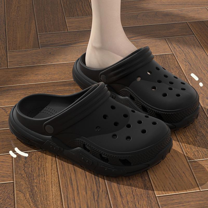 Модные женские тапочки-сабо, нескользящие туфли из ЭВА с мягкой подошвой, женские сандалии на платформе с закрытым носком, нескользящие пляжные шлепанцы, sandalias de mujer