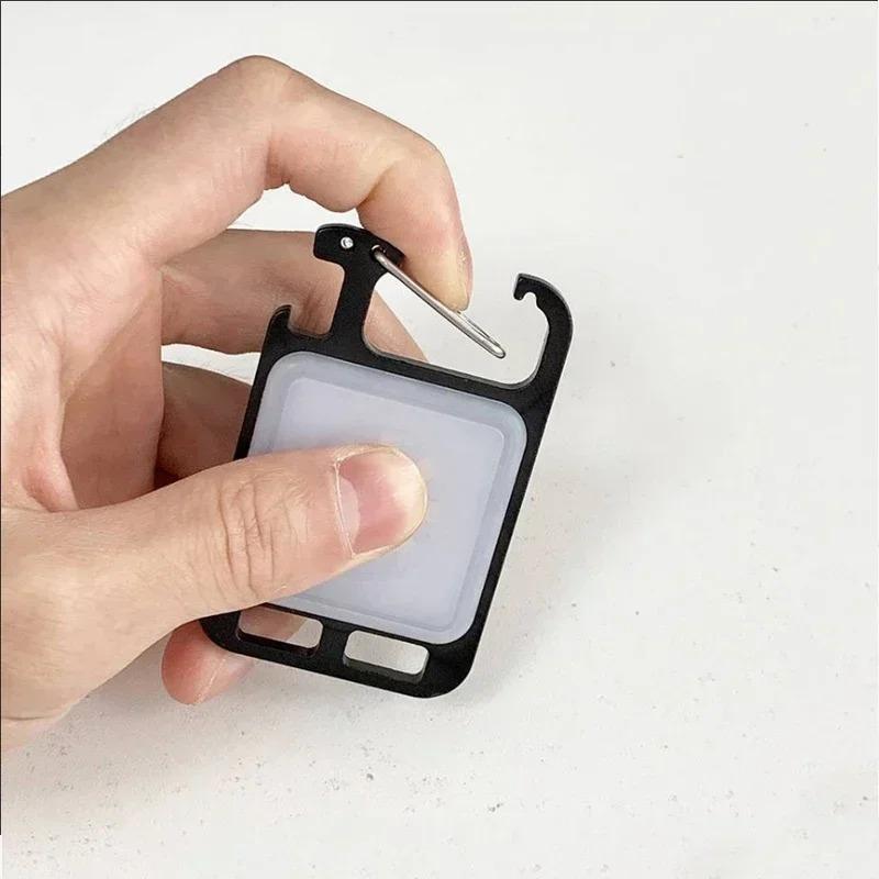 Портативный брелок-фонарик Мини Многофункциональный Кемпинговый фонарик USB-перезаряжаемый Рабочий Яркий светодиодный COB Фонарик с клипсой