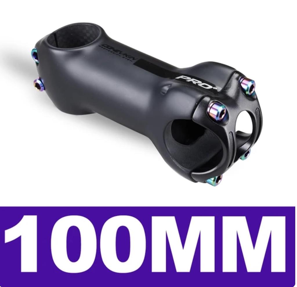 Легкий вынос руля PRO Carbon с титановыми болтами от Titanium Road Bike. Идеально подходит для кастомизации для гонок по подъему. (БС-004) OG-EVKIN t1000, 10°, 31,8 мм,