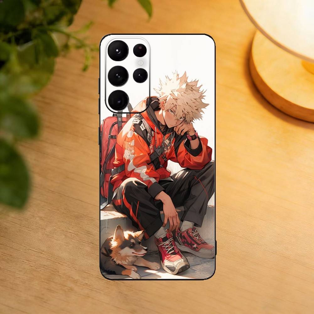 Bakugo A-Аниме K-Кацуки Чехол для телефона Для Samsung S25,24,21,22,23,30,Ultra,20,Plus,Fe,Lite,Note Мягкий Черный Чехол