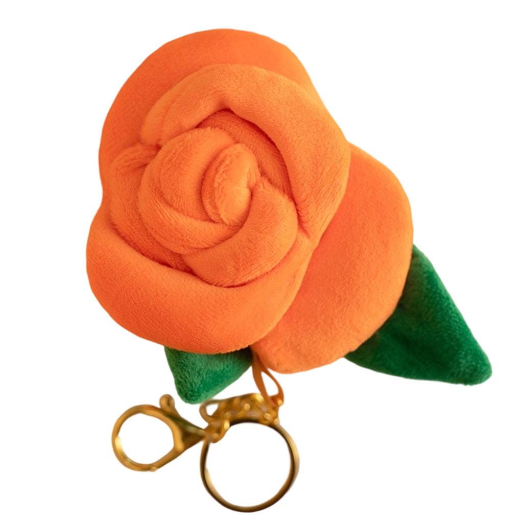 Rose Pendant Decoration For Valentine's Day, Cute Plush Simulation Rose Keychain, Valentine's Day Gift Bouquet