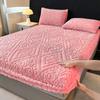 Winter Warm Fitted Bed Sheet Taff Velvet Fleece Bed Linen Single/Double/King/Queen Size Plush Mattress Cover Thick Bed Cover