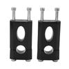 1 Pair Handlebar Mount Clamp Riser 78in Aluminum Black Coating Handlebar Lift Clip for Motorcycle