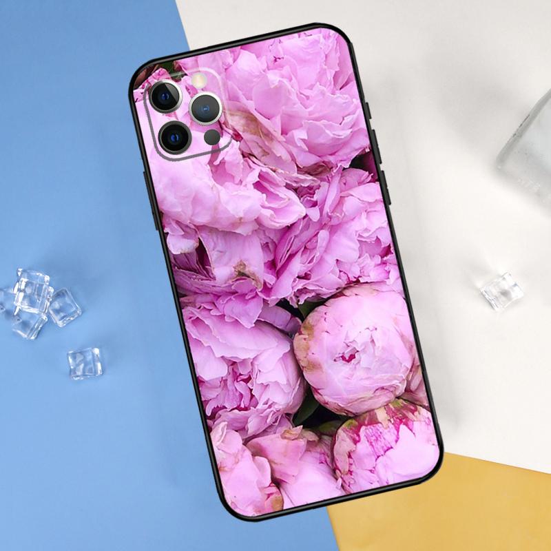 Чехол для телефона с красивым цветком пиона для iPhone 16 Pro Max 16e 12 13 Mini 11 14 15 Pro Max XR 15 16 Plus Защитный корпус