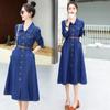 2024 Early Autumn European Slim Fit Denim Dress - Age-Reducing, Trendy, High-End Women's Long Skirt