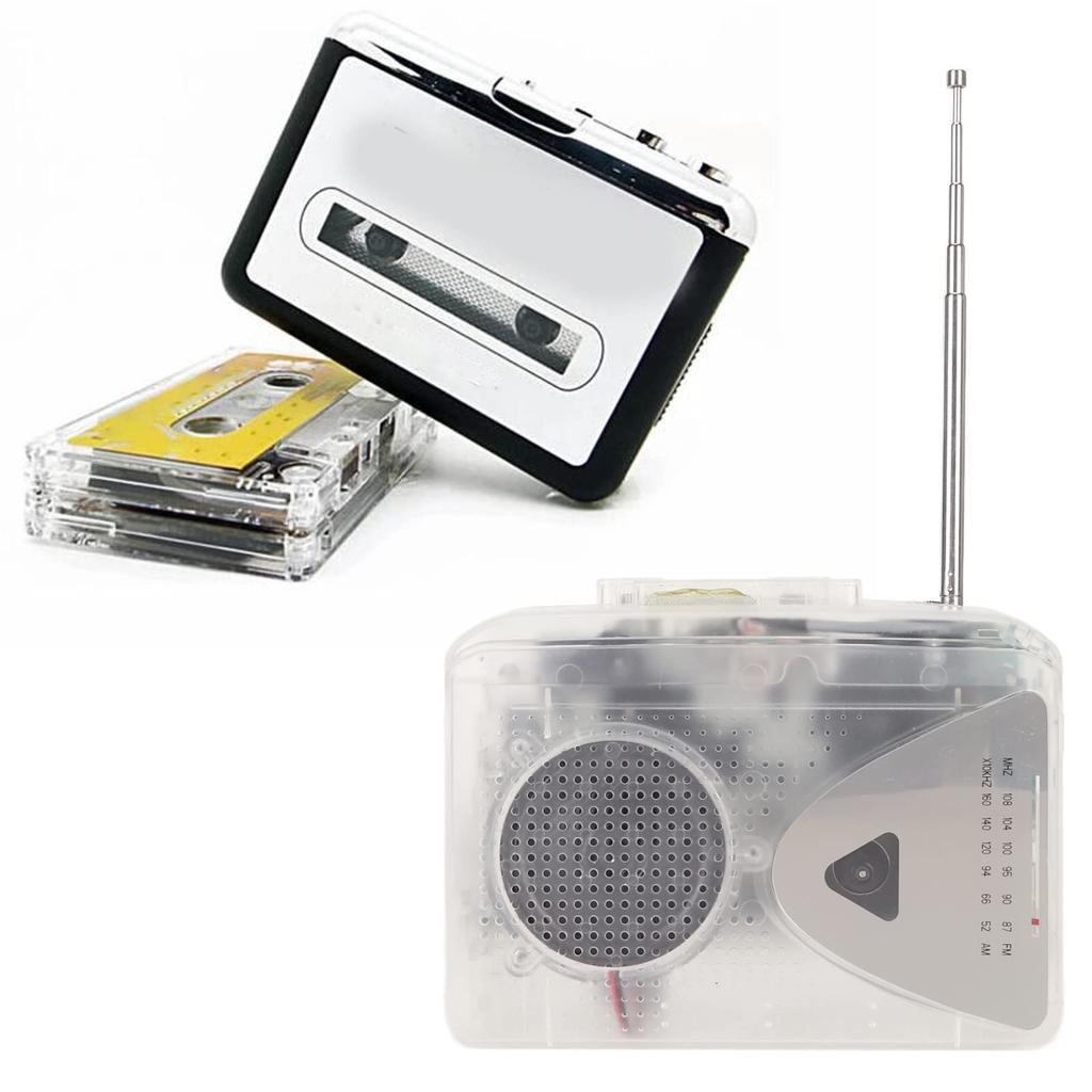 Portable Cassette Player, Tape Player with FM/AM Radio - Converts Tapes to MP3 Files, Supports Speaker and Headphone Playback, Cassette to MP3 Convert