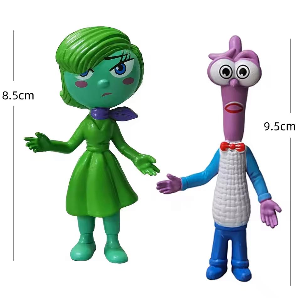 Набор из 6 шт. Игрушка Фигурка Действия Inside Out 2 Мультфильм Радость Тревога Гнев Грусть Отвращение Страх Модель Куклы Фигурки Подарок для Детей