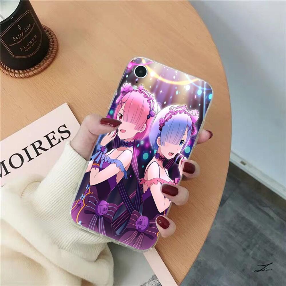 Чехол для телефона ReZERO Рам Рем для iPhone 15 8 7 6 6S Plus X SE 2020 XR XS 14 11 12 13 Mini Pro Max