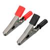 2Pcs Red Black Alligator Clip Clamp To 4Mm Banana Female Jack Test Adapter 55Mm