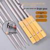 OEING Stainless Steel Wooden Handle BBQ Skewers
