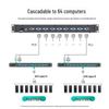 MT-viki 8-портовый KVM-переключатель для установки в стойку со светодиодной консолью 15,6 дюйма
