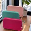 Silicone Rectangular Large Capacity Lipstick Storage Bag, Stationery and Cosmetics Bag, Portable Change, Aunt's Towel, Headphone Bag
